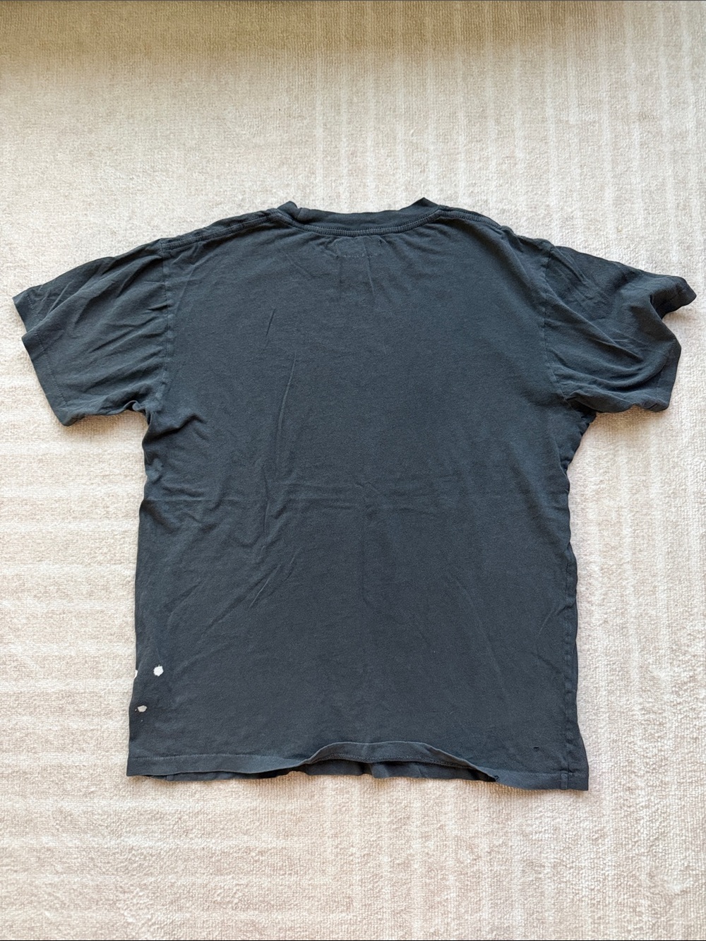 Anine Bing Black Tee with Cream Logo Accents - Picture 2 of 2
